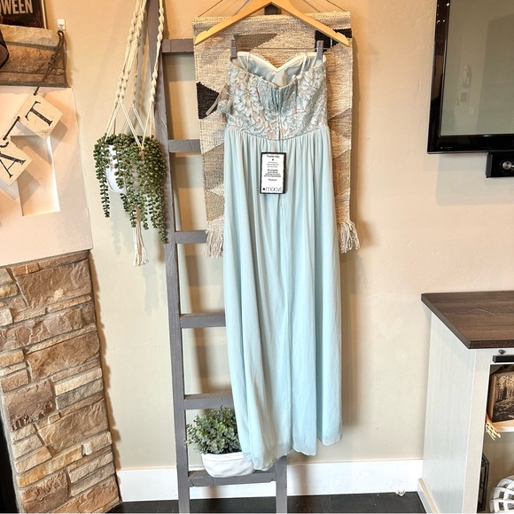 Speechless sweeatheart neckline Antique Blue Prom Dress #612 - Picture 7 of 7